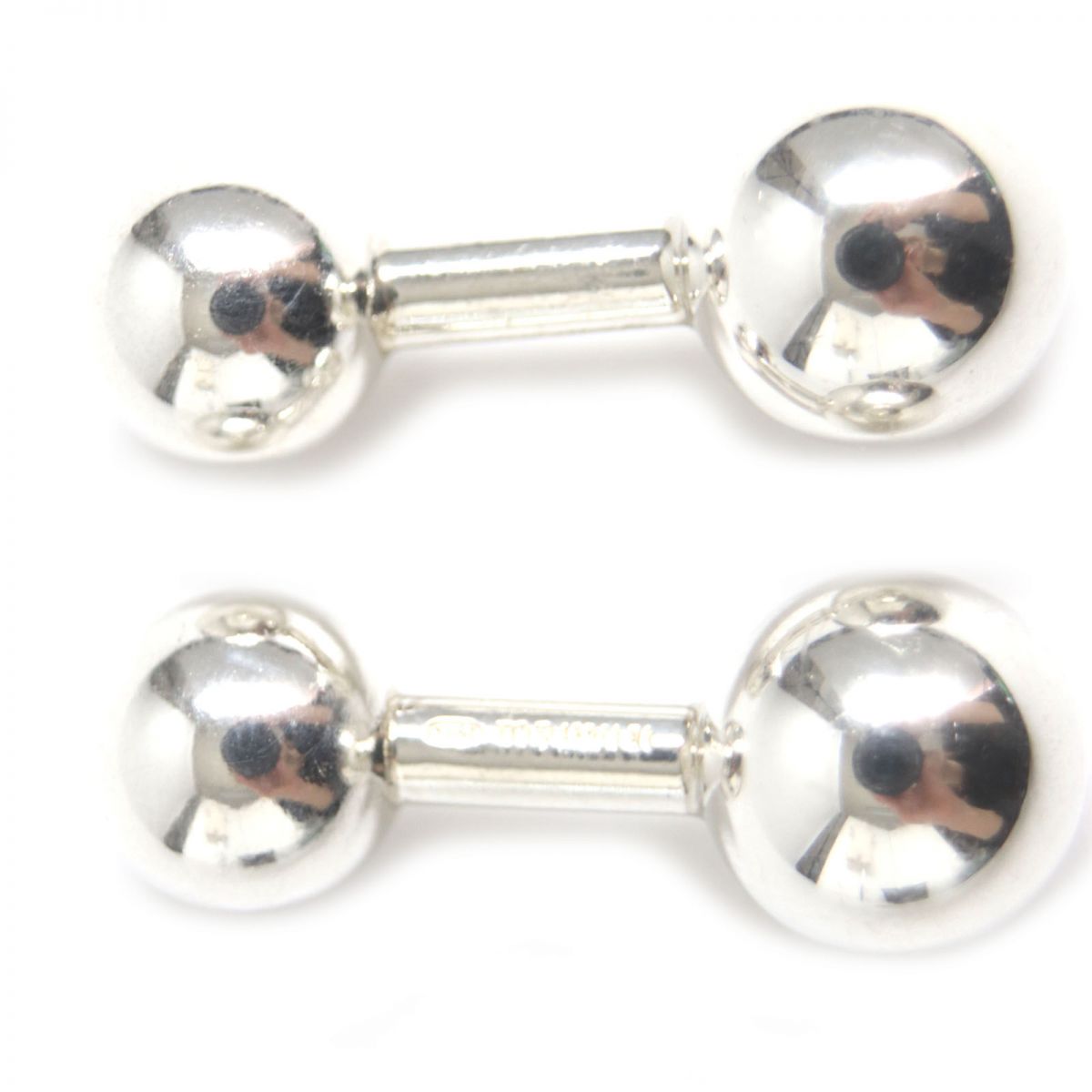 Tiffany & Co Dumbbell Motif Cufflinks 925 Silver