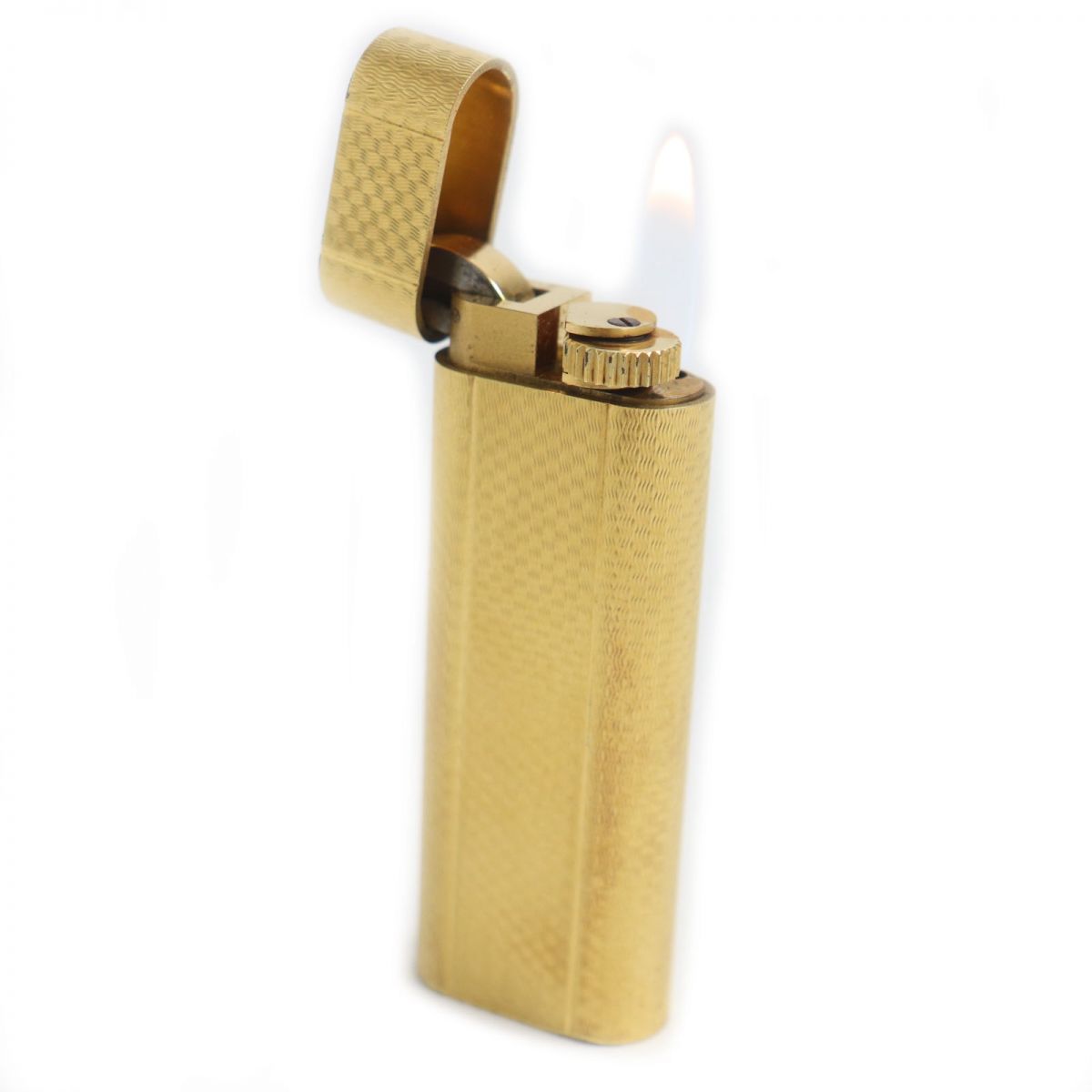 Cartier Oval Print Roller Gas Lighter Gold