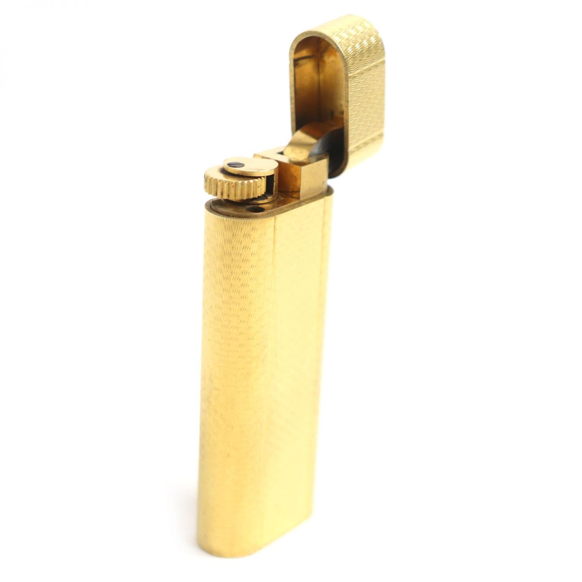 Cartier Oval Print Roller Gas Lighter Gold