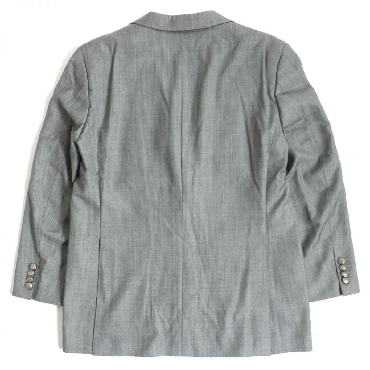 Burberry Herringbone Silk Blend Single Jacket Grey