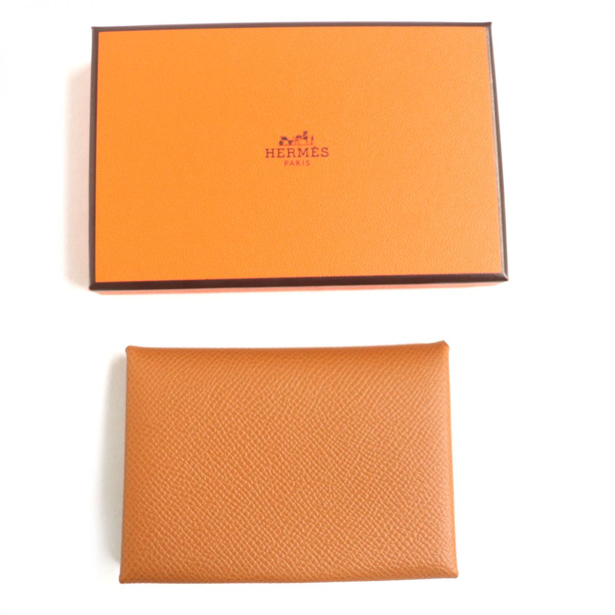 Hermes Calvi Duo Verso Leather Card Case