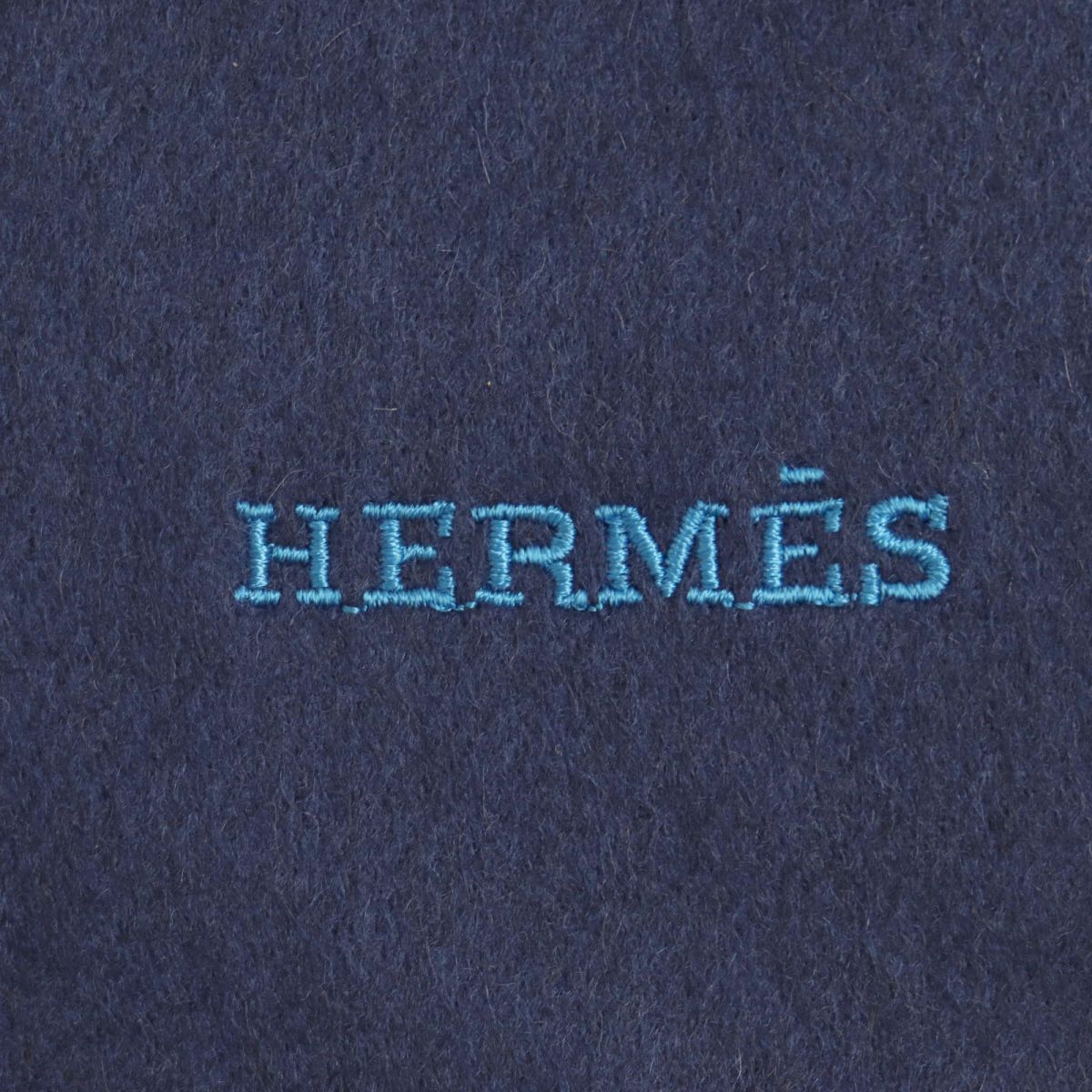 HERMES Space Univesify 100% Cashmere Scarf, Navy