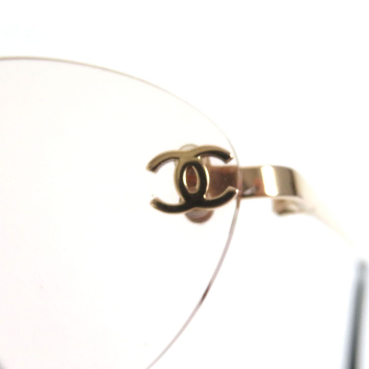 Chanel 18K COCO Mark Sunglasses Pink Gold Black