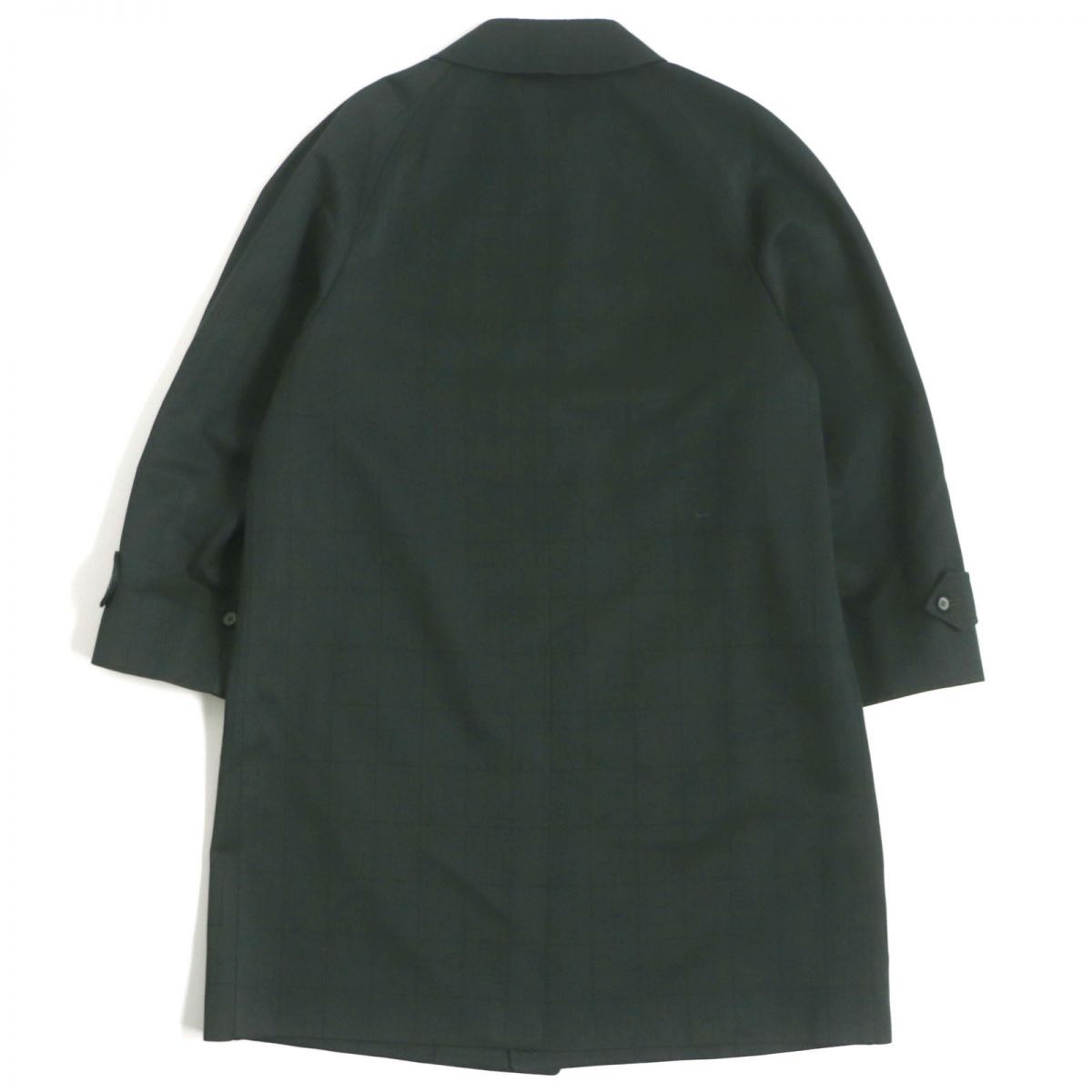 Burberry Vintage Wool Balmacaan Coat Green M