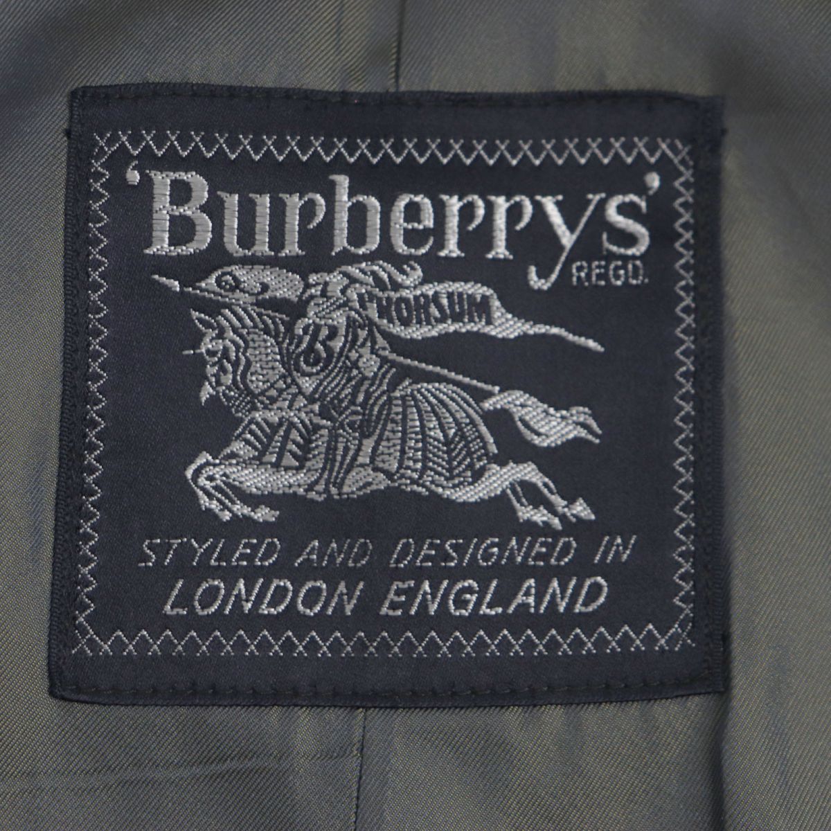 Burberry Vintage Wool Balmacaan Coat Green M