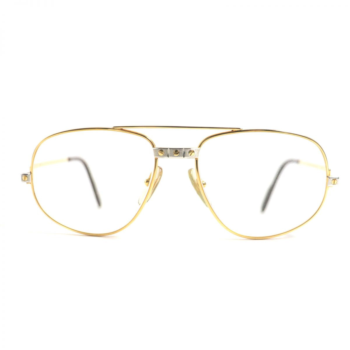 Cartier Santos Two-Bridge Glasses, Gold x Bordeaux