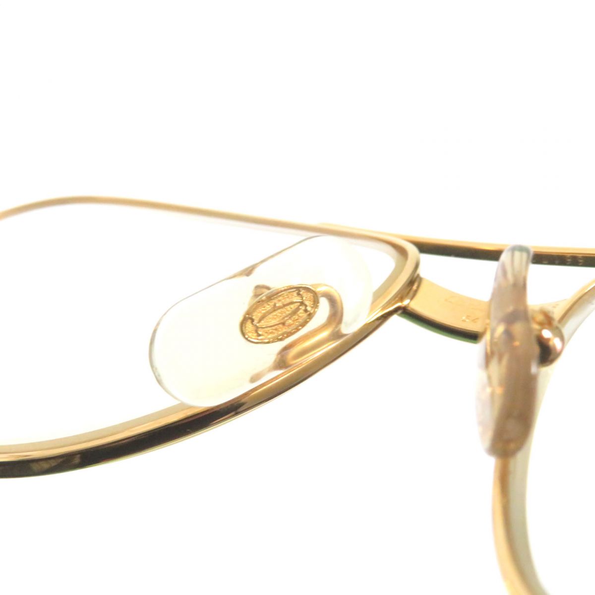 Cartier Santos Two-Bridge Glasses, Gold x Bordeaux