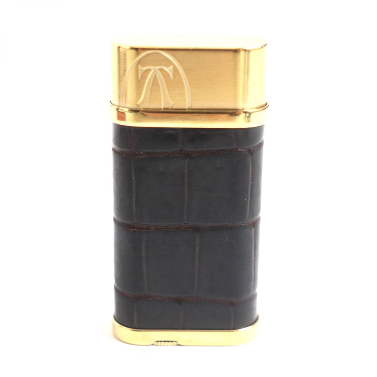 Cartier Godron 2C Crocodile Leather Lighter