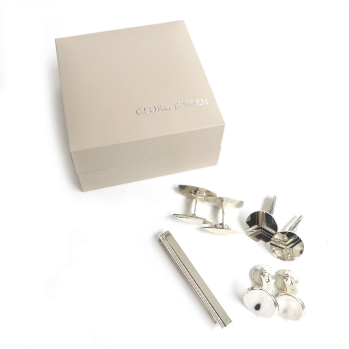 Georg Jensen SV925 Cufflinks Tie Pin Set