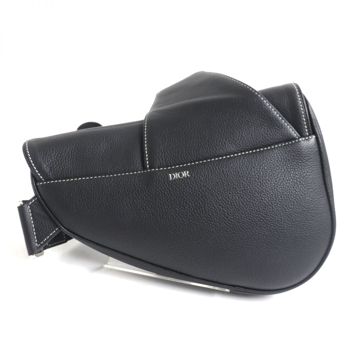 Dior Kaws Bee Leather Saddle Body Bag Black