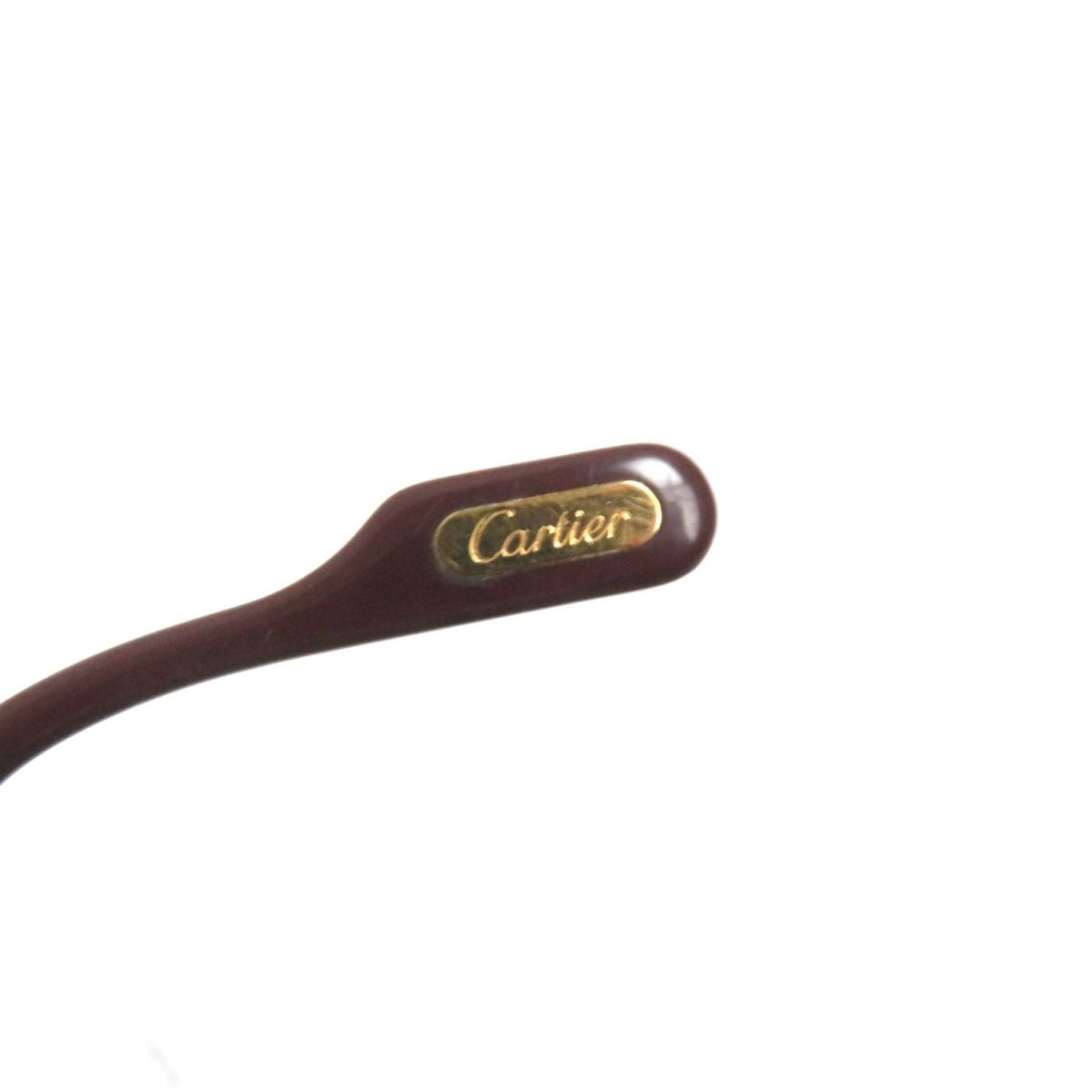 Cartier Trinity Two-Bridge Glasses, Gold x Bordeaux