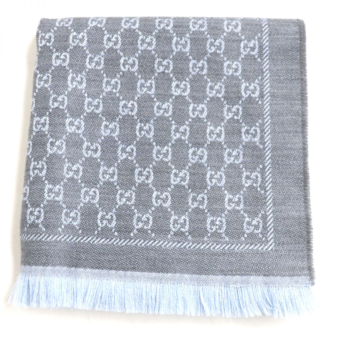 Gucci GGPattern Wool Fringed Scarf/Stole