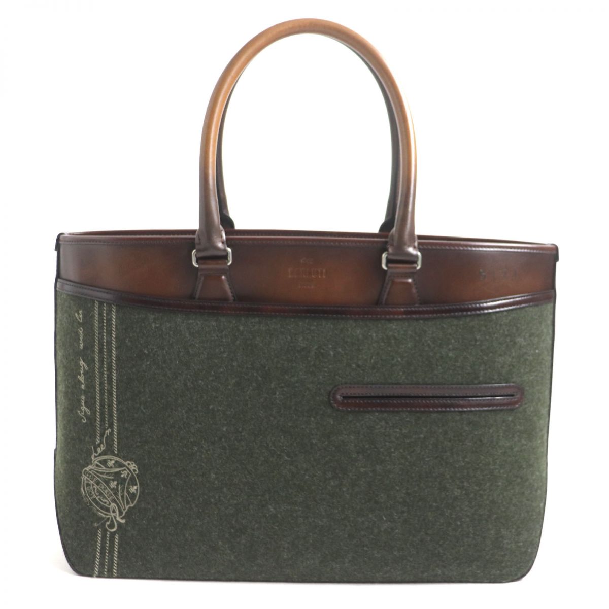 Berluti Wool Leather Toujours 5121 Tote Bag