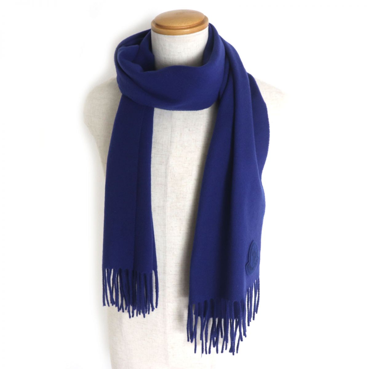 Moncler Wool Scarf Stole Blue Italy