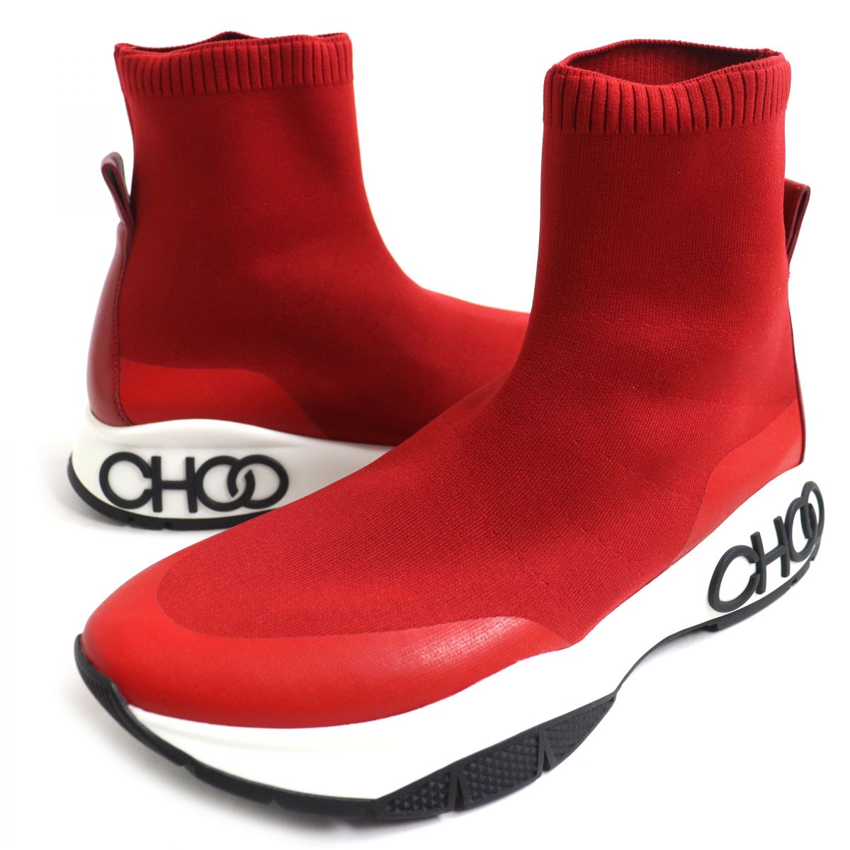 Jimmy Choo RAINE SOCK Sneakers Red 43