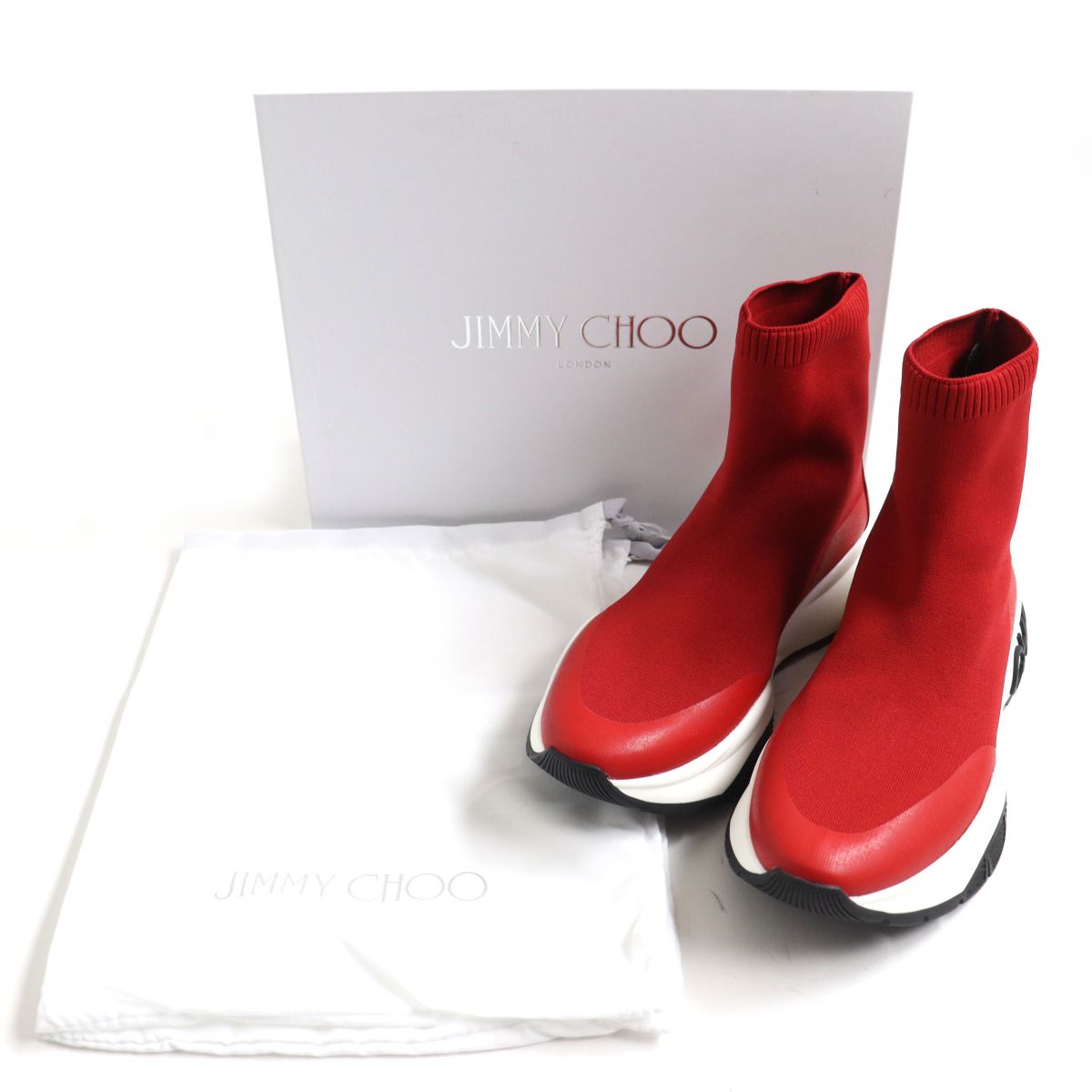 Jimmy Choo RAINE SOCK Sneakers Red 43