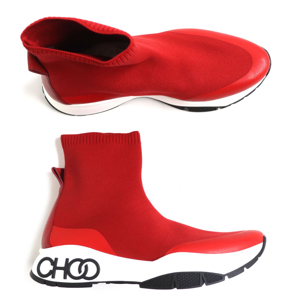 Jimmy Choo RAINE SOCK Sneakers Red 43