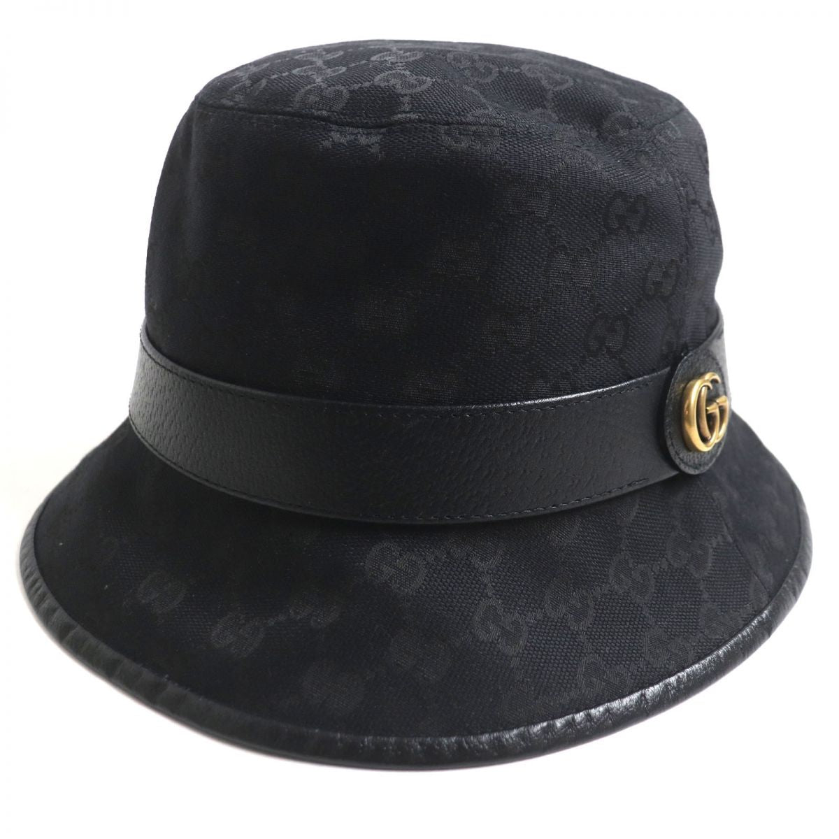 Gucci GG Canvas Fedora Hat with Gold Logo