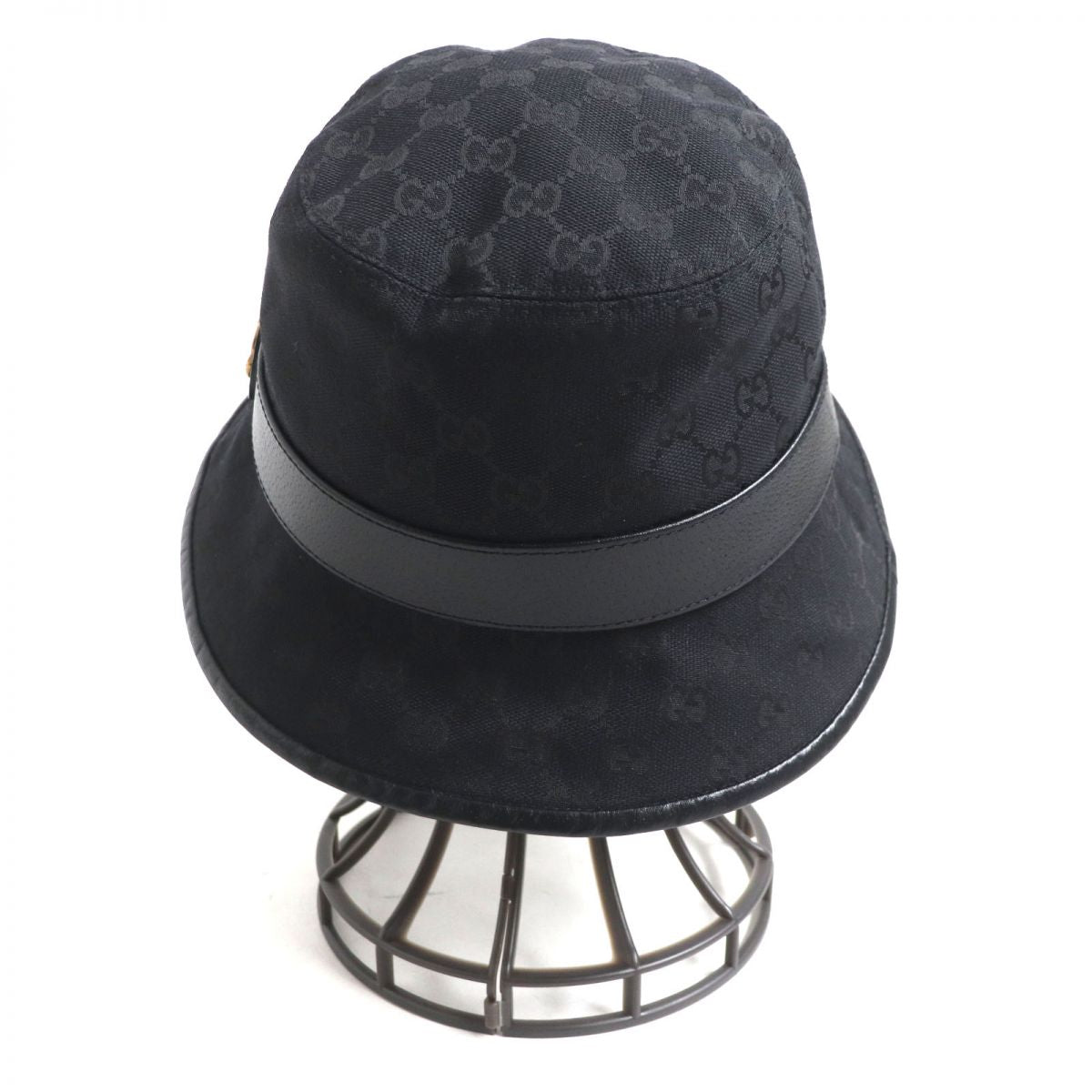 Gucci GG Canvas Fedora Hat with Gold Logo