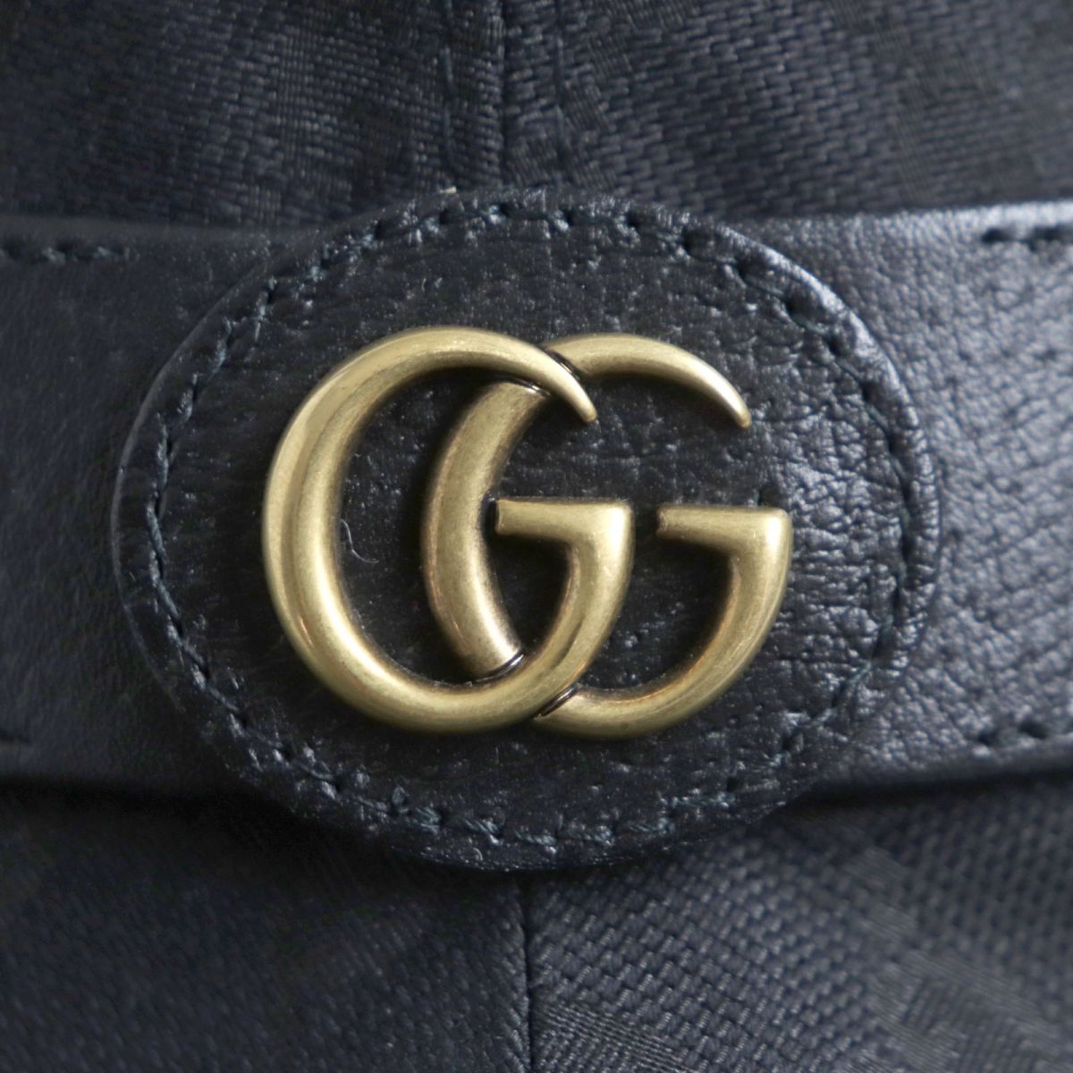 Gucci GG Canvas Fedora Hat with Gold Logo