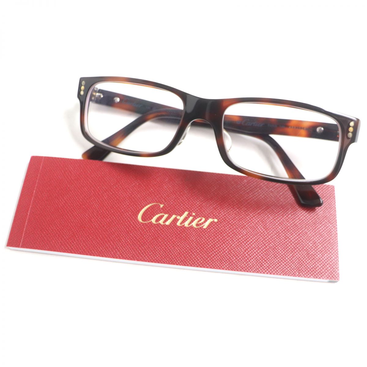 Cartier Marble Pattern Square Glasses 54□18 140