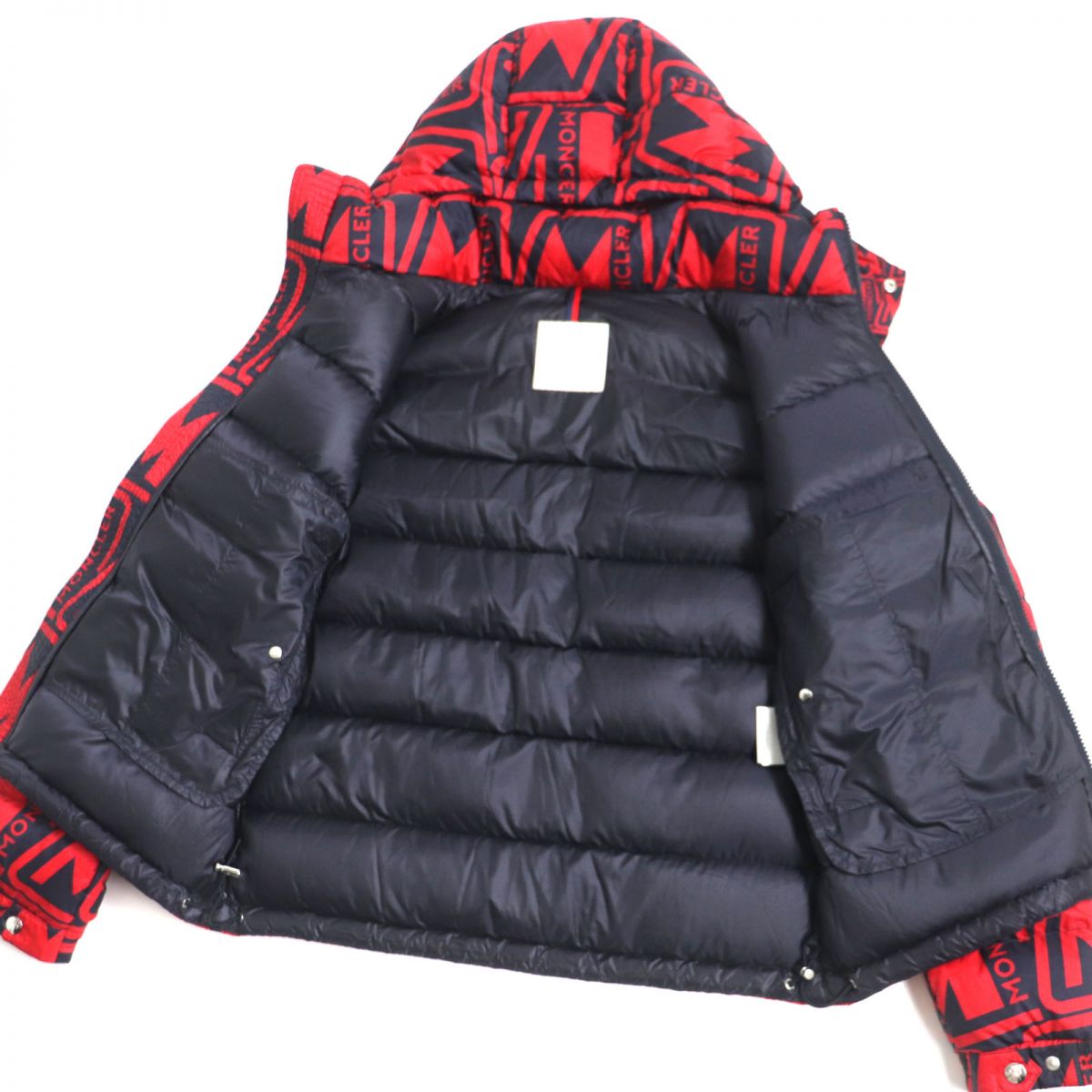 Moncler FRIOLAND Hooded Down Jacket Red Black