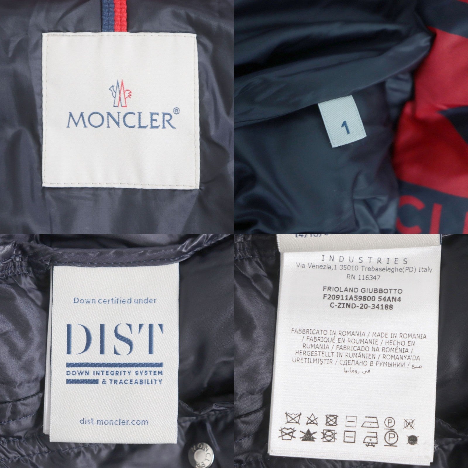 Moncler FRIOLAND Hooded Down Jacket Red Black