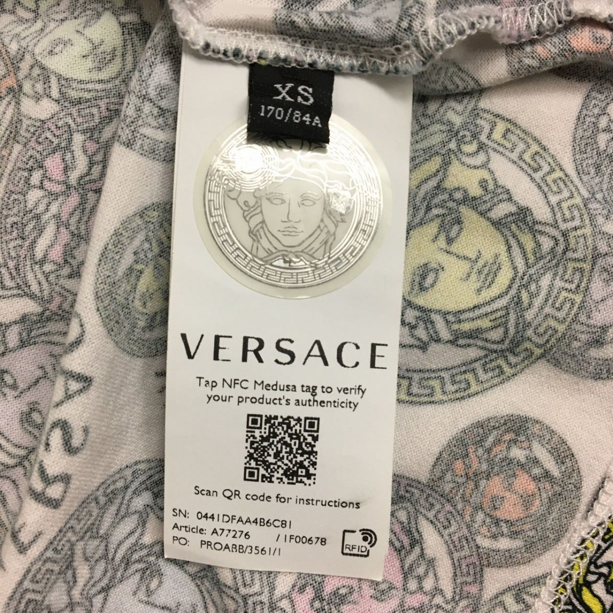 Versace Medusa Print T-Shirt XS White