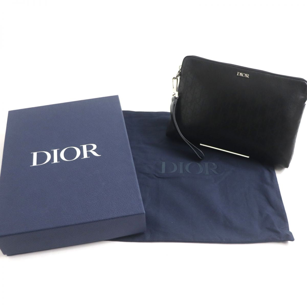 Dior Homme Oblique Galaxy Leather Pouch Clutch