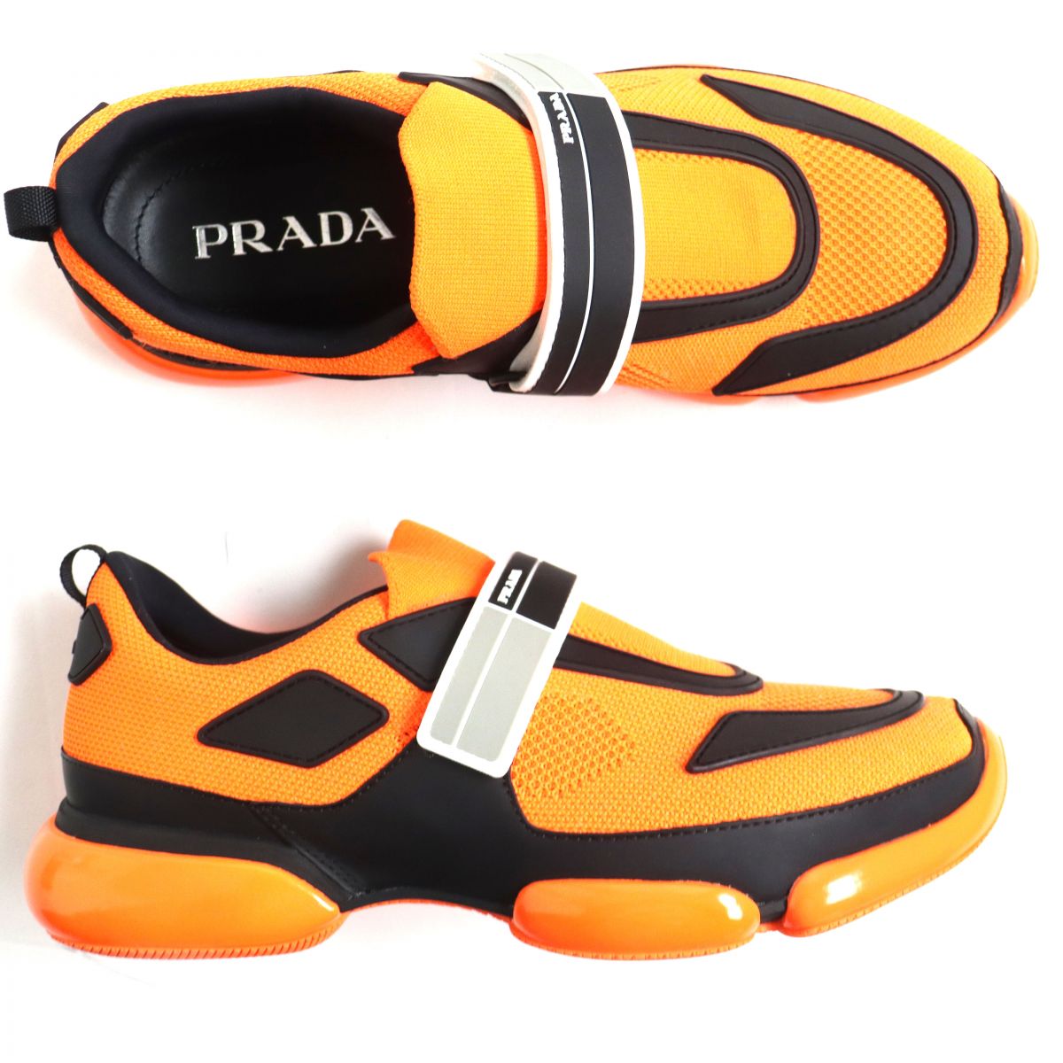 Prada Cloudbust Logo Knit Rubber Sneakers