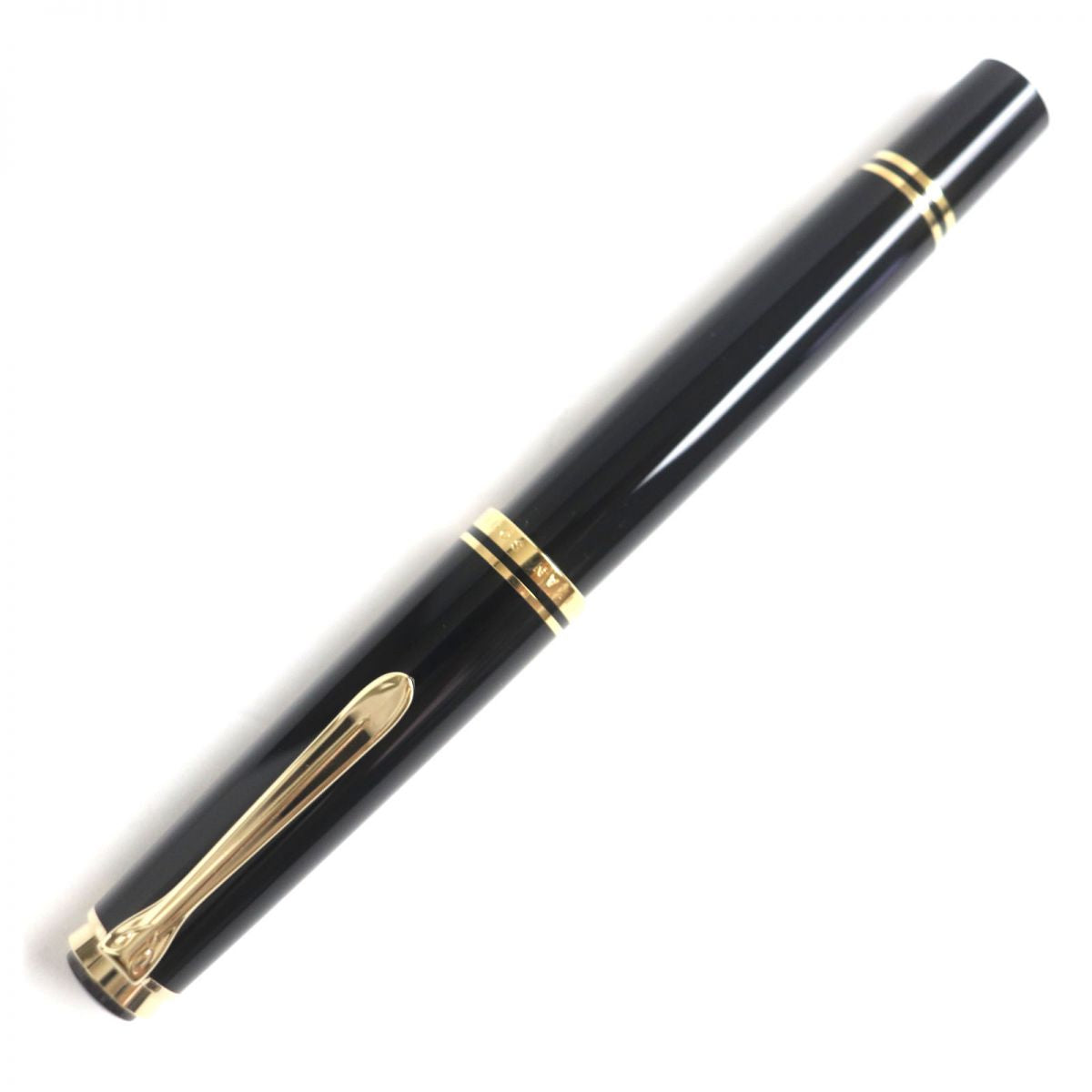 Pelikan M405 Souveraen 14K Fountain Pen, Black/Gold, F Nib