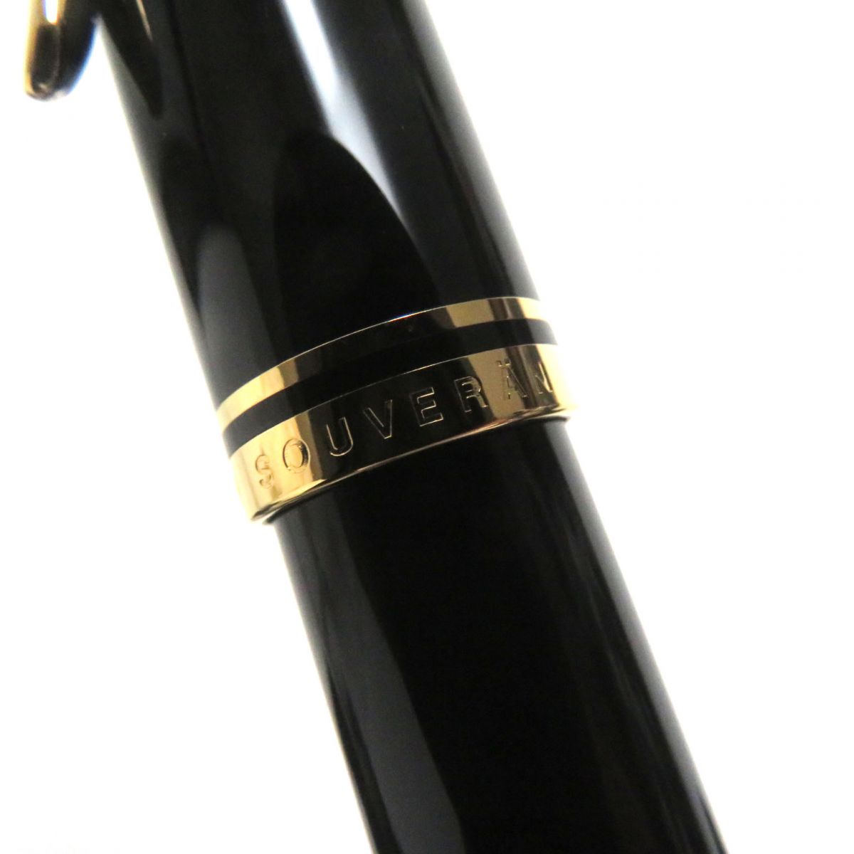 Pelikan M405 Souveraen 14K Fountain Pen, Black/Gold, F Nib