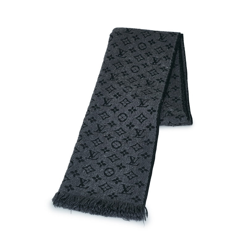 Louis Vuitton Wool Monogram Classic Scarf M78526 in Very Good Condition