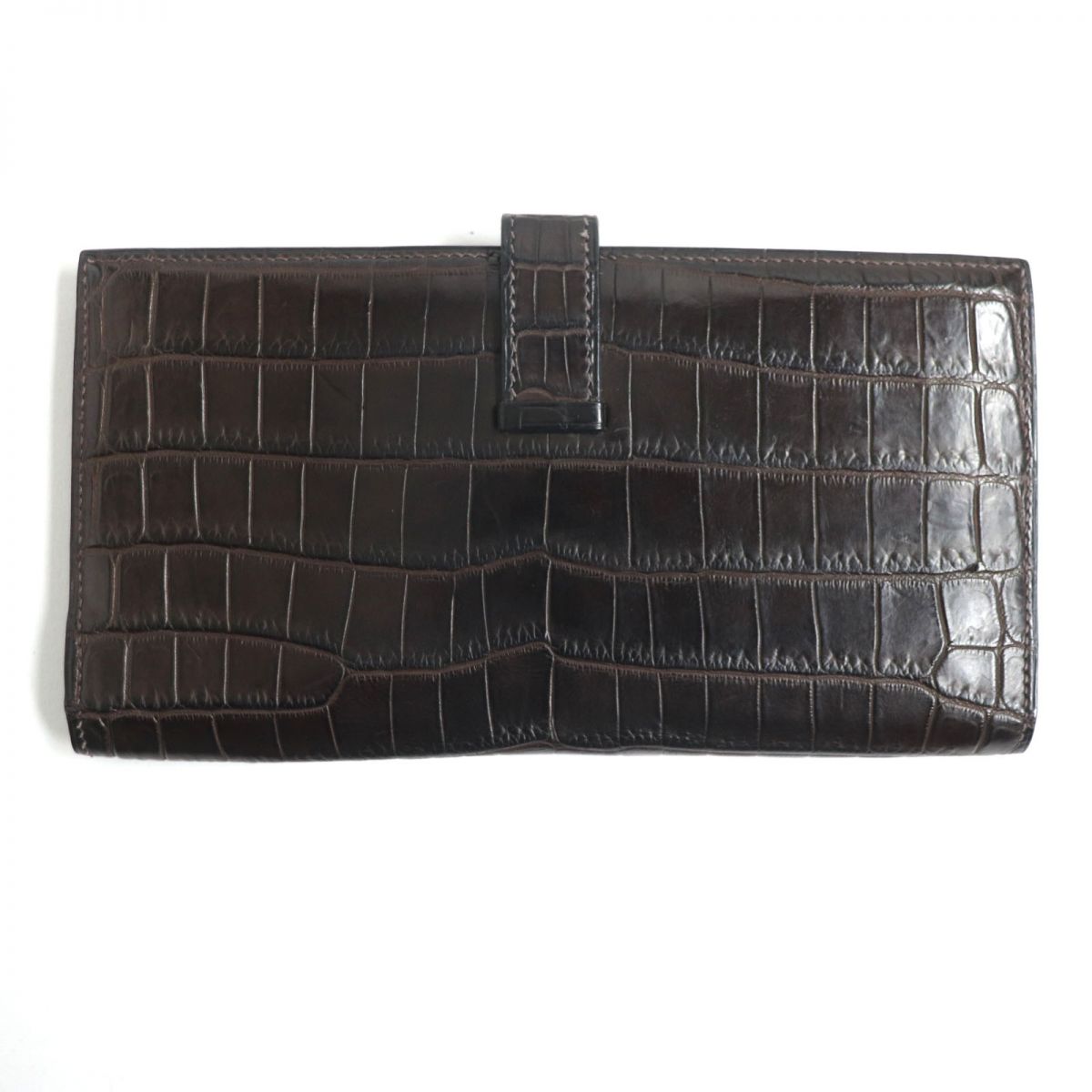 Hermes Bearn Niloticus Crocodile Leather Wallet