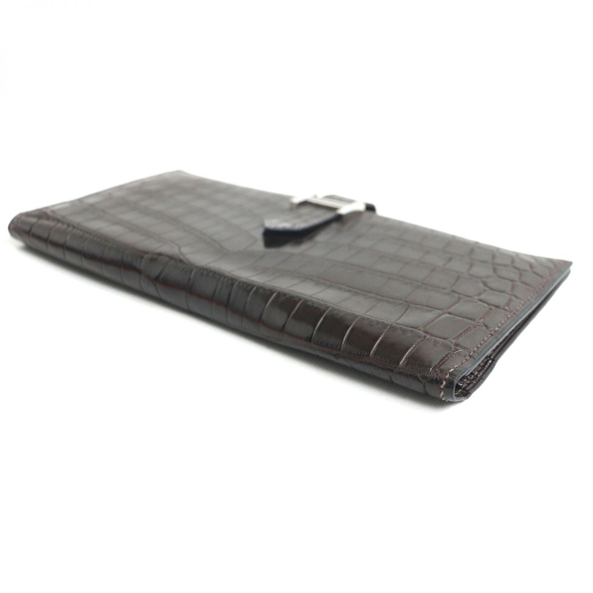 Hermes Bearn Niloticus Crocodile Leather Wallet