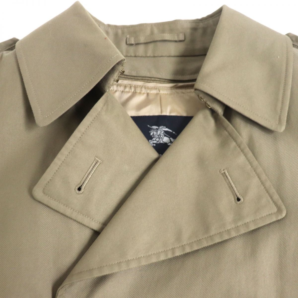 Burberry Nova Check Trench Coat Khaki S