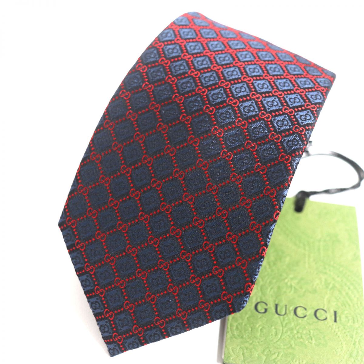 Gucci Silk Tie Rhombus Check GGPattern