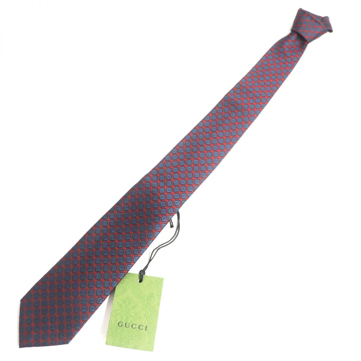 Gucci Silk Tie Rhombus Check GGPattern