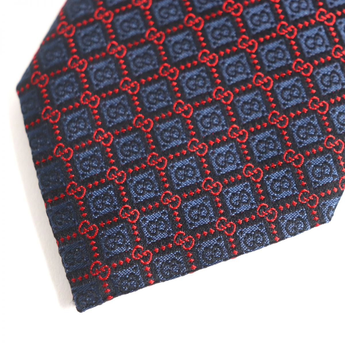 Gucci Silk Tie Rhombus Check GGPattern