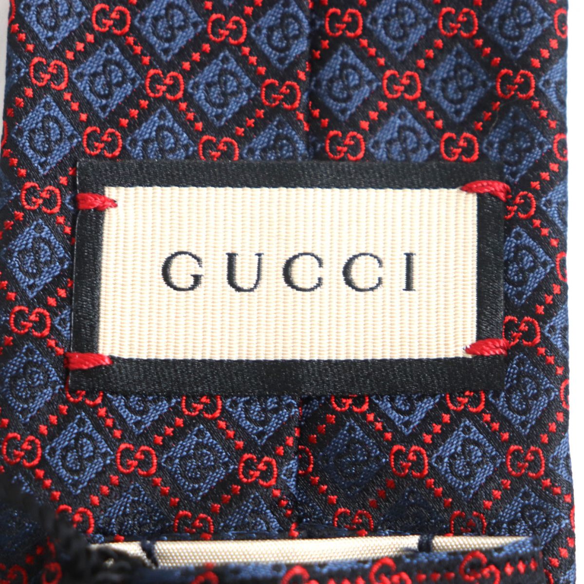 Gucci Silk Tie Rhombus Check GGPattern