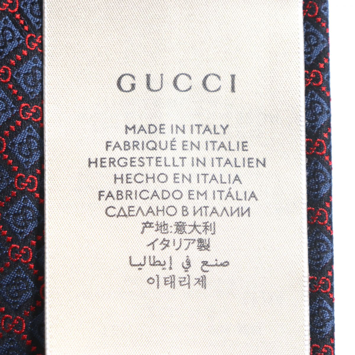 Gucci Silk Tie Rhombus Check GGPattern