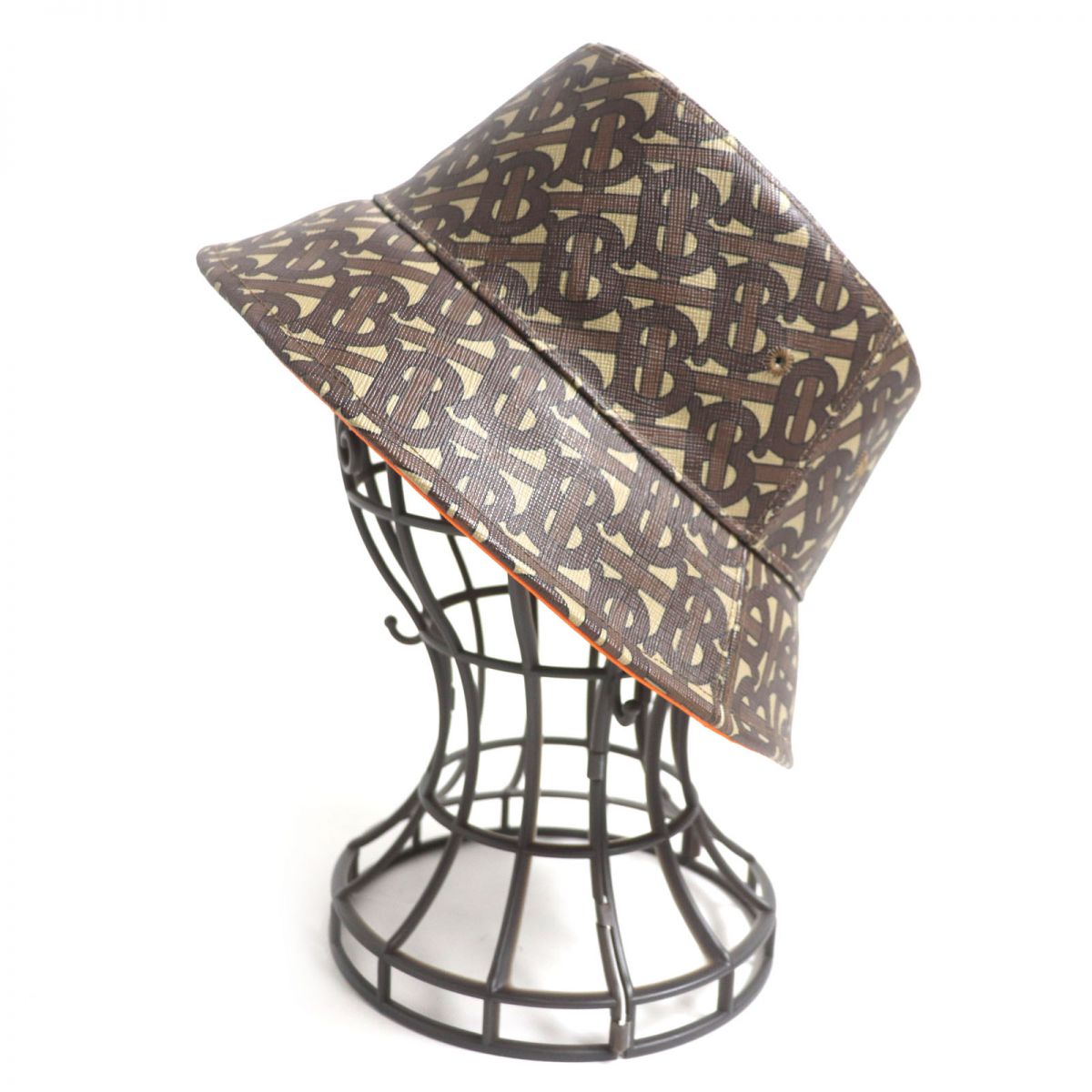 Burberry TB Monogram Cashmere Bucket Hat Brown