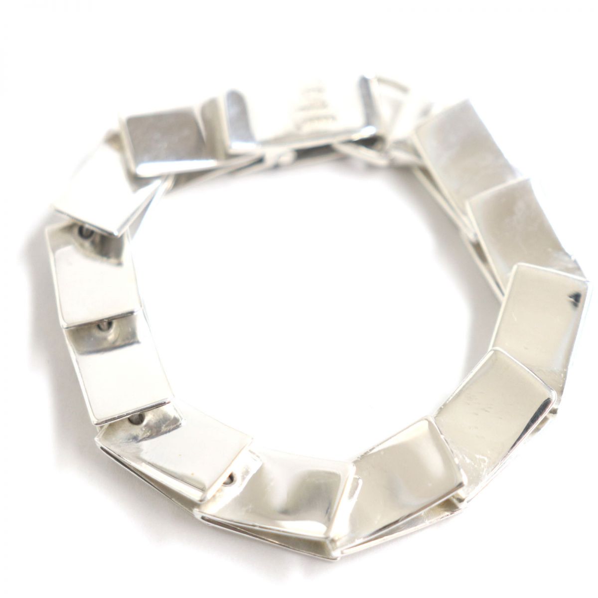 Gucci Vintage 925 Silver Fish Plate Bracelet