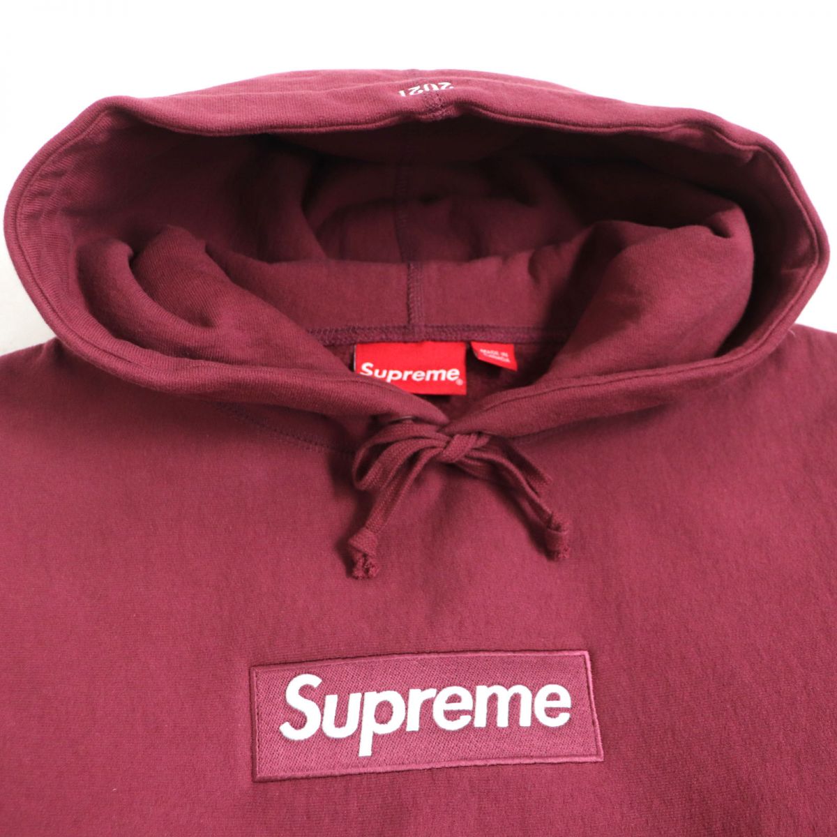 Supreme BoxLogo Hooded Sweatshirt Bordeaux M