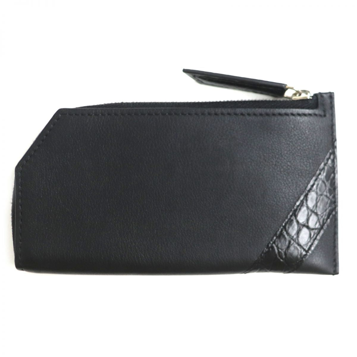 Camille Fournet Lizard Leather Zip Case with Key Ring