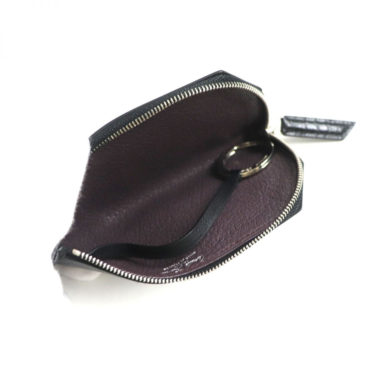 Camille Fournet Lizard Leather Zip Case with Key Ring