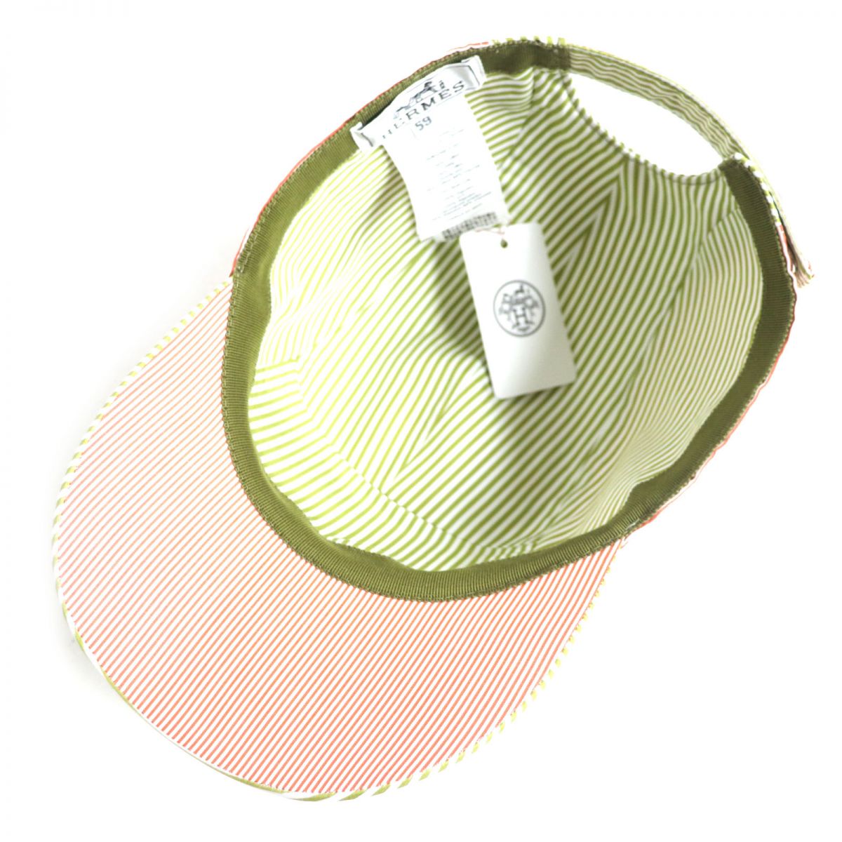 Hermes Cotton Newsboy Cap Khaki 59