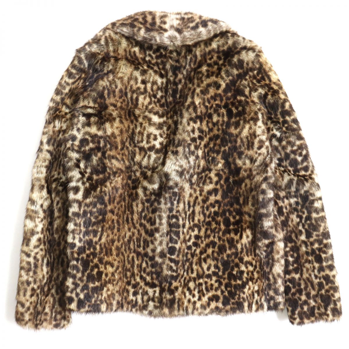 Saint Laurent Marmot Fur Leopard Jacket Brown