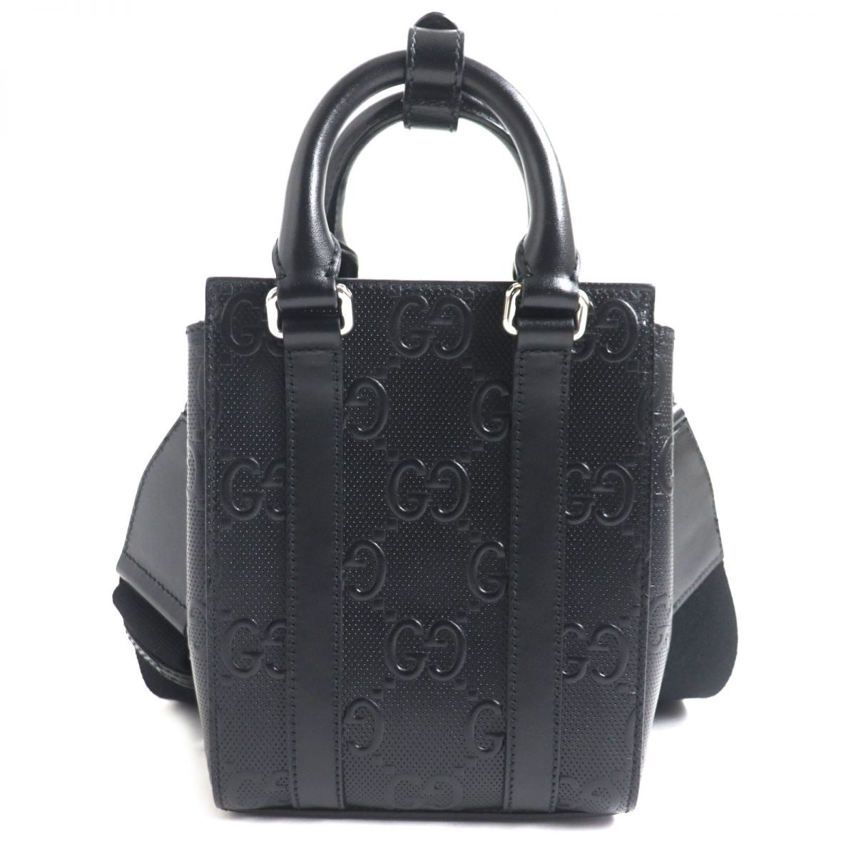 Gucci GG Embossed 2WAY Leather Mini Tote Bag