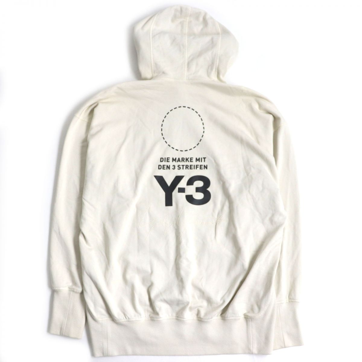 Y-3 Adidas Yohji Yamamoto Stacked Logo Hoodie S